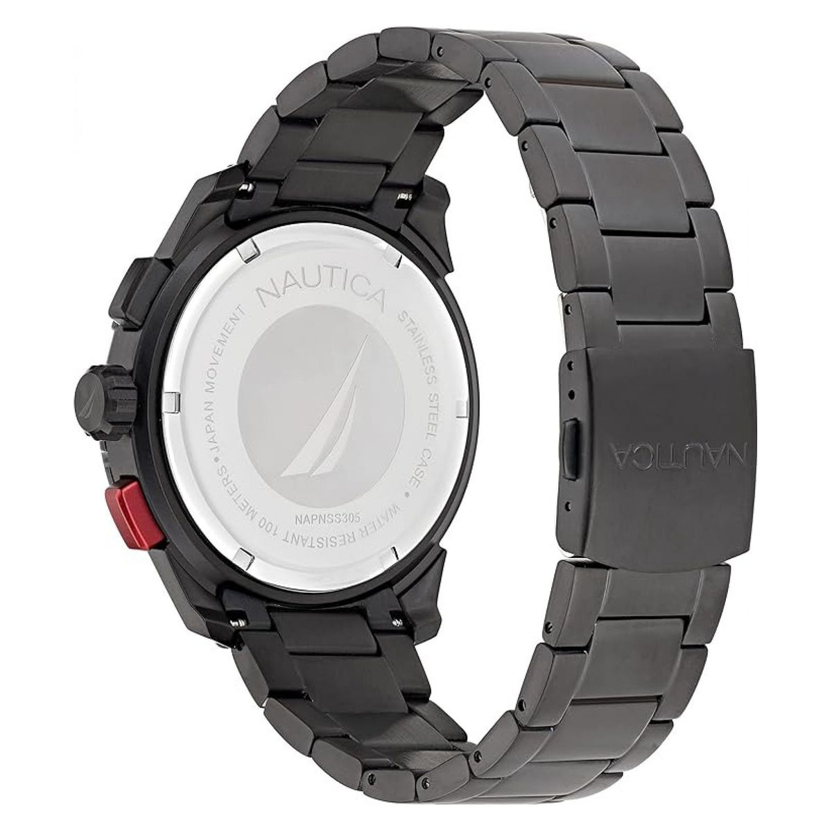 Orologio Uomo NAUTICA BFD 100 Bracciale Acciaio Nero Blu Sub 100mt Oversize XL e