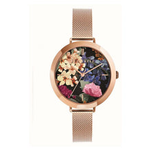 Cargar imagen en el visor de la galería, RELOJ PARA MUJER TED BAKER AMMY FLORAL BKPAMF104 - ORO ROSA