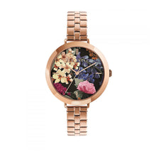Cargar imagen en el visor de la galería, RELOJ PARA MUJER TED BAKER AMMY FLORAL BKPAMF105 - ORO ROSA