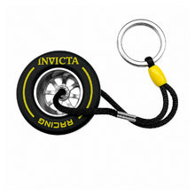 Cargar imagen en el visor de la galería, LLAVERO CON LLANTA CROMADA Y NEUMÁTICO DE GOMA INVICTA