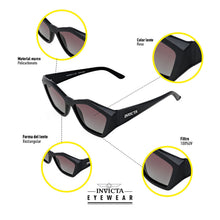 Cargar imagen en el visor de la galería, GAFAS DE SOL INVICTA WILDFLOWER UNISEXO - I31944-WIL-01-G07