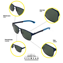 Cargar imagen en el visor de la galería, GAFAS DE SOL INVICTA AVIATOR UNISEXO - I22970-AVI-06-P95