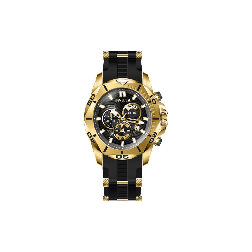 販売激安INVICTA 腕時計 メンズ SPEEDWAY 32257 クォーツ 黒ｘ金 時計