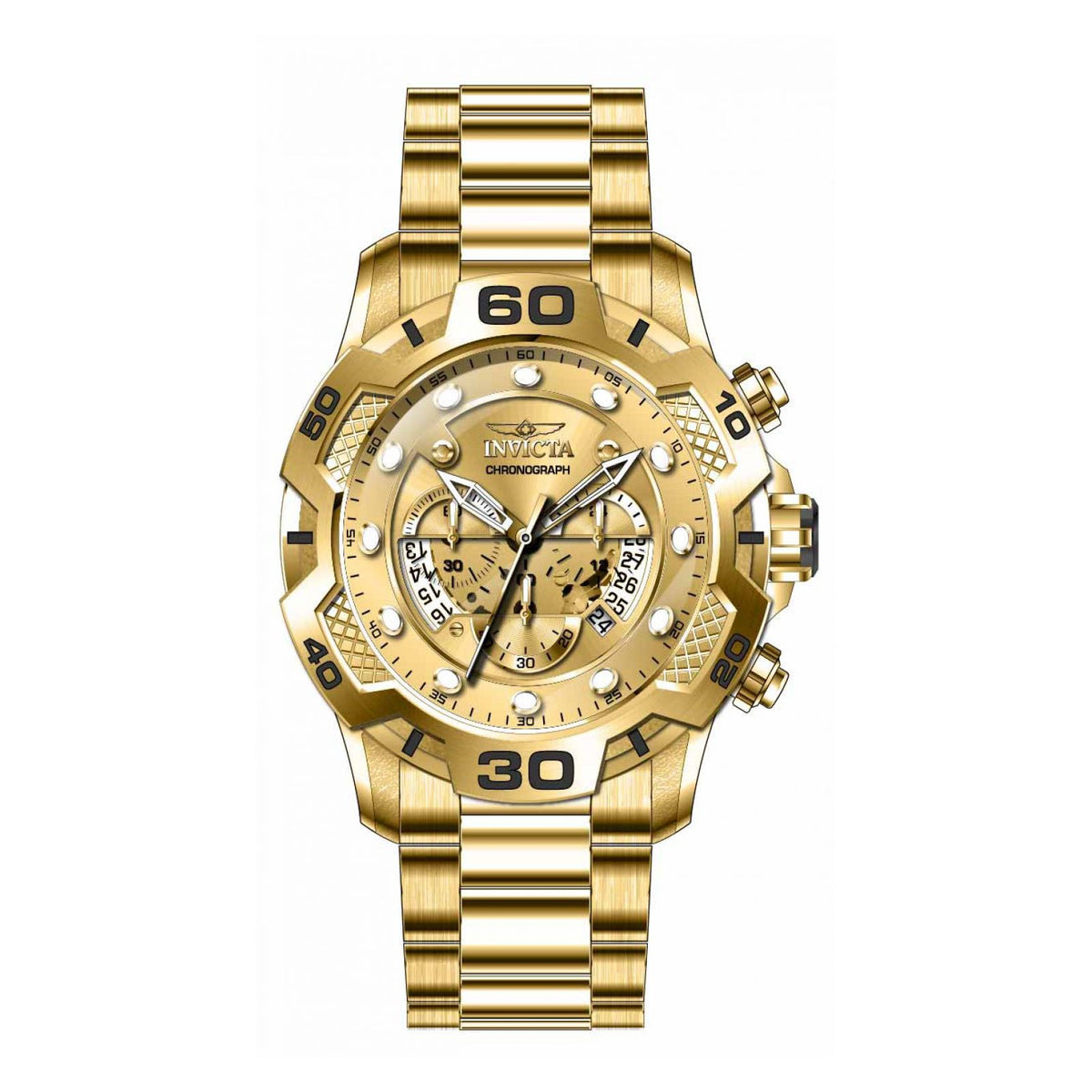 RELOJ PARA HOMBRE INVICTA SPEEDWAY 36687 NEGRO, ORO