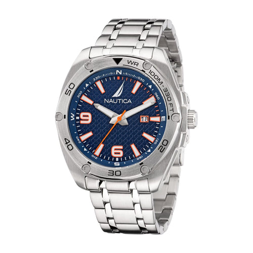 RELOJ  PARA HOMBRE NAUTICA TIN CAN BAY 3H NAPTCF203 - PLATEADO