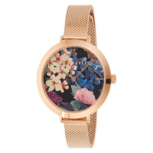 Cargar imagen en el visor de la galería, RELOJ  PARA MUJER TED BAKER AMMY FLORAL BKPAMF104 - ORO ROSA
