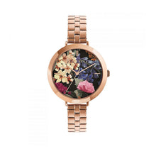 Cargar imagen en el visor de la galería, RELOJ  PARA MUJER TED BAKER AMMY FLORAL BKPAMF105 - ORO ROSA