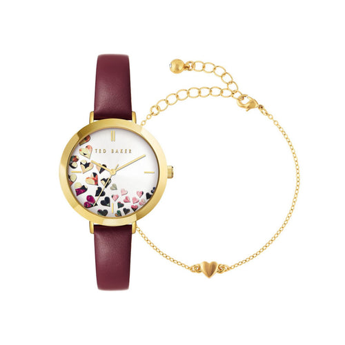 RELOJ CLÁSICO PARA MUJER TED BAKER AMMY HEARTS BKG028300 - ROJO