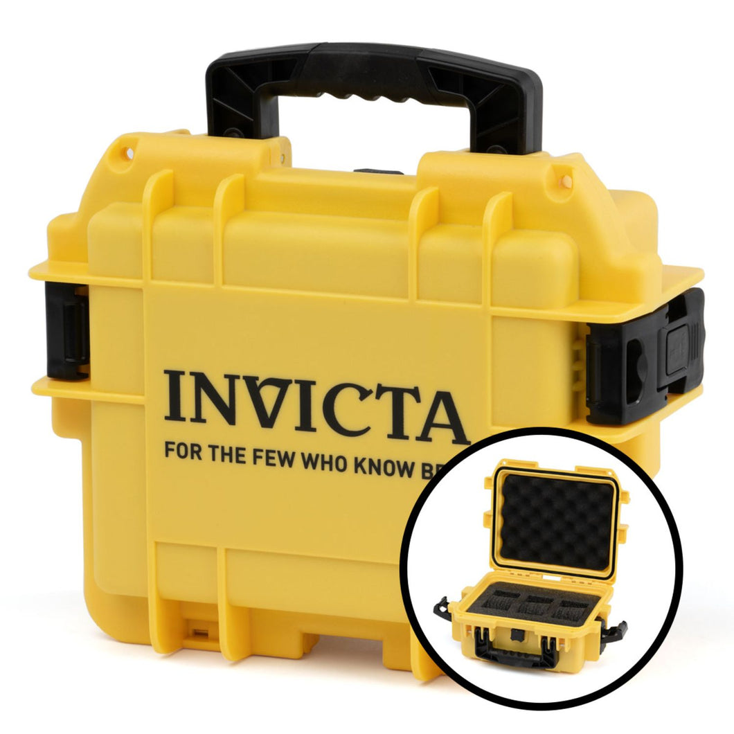 CAJA DE IMPACTO INVICTA PARA 3 RELOJES - AMARILLA