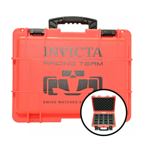 CAJA DE IMPACTO INVICTA RACING TEAM PARA 8 RELOJES - ROJA