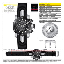 Cargar imagen en el visor de la galería, RELOJ DEPORTIVO PARA HOMBRE INVICTA VENOM 5732 - NEGRO, ACERO