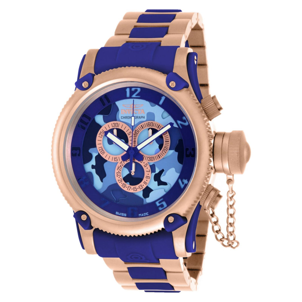 RELOJ  PARA HOMBRE INVICTA RUSSIAN DIVER 11613 - ORO ROSA, AZUL