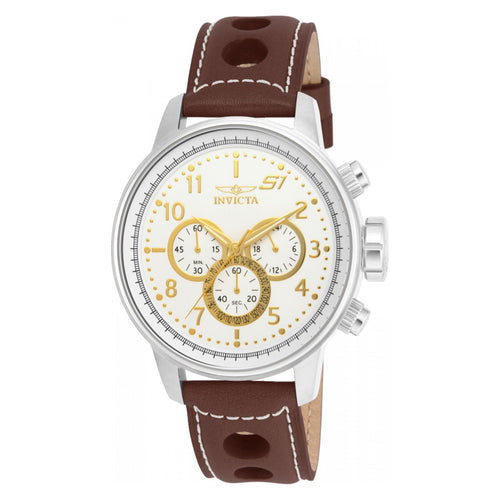 RELOJ CLÁSICO PARA HOMBRE INVICTA S1 RALLY 16010 - BLANCO, MARRÓN
