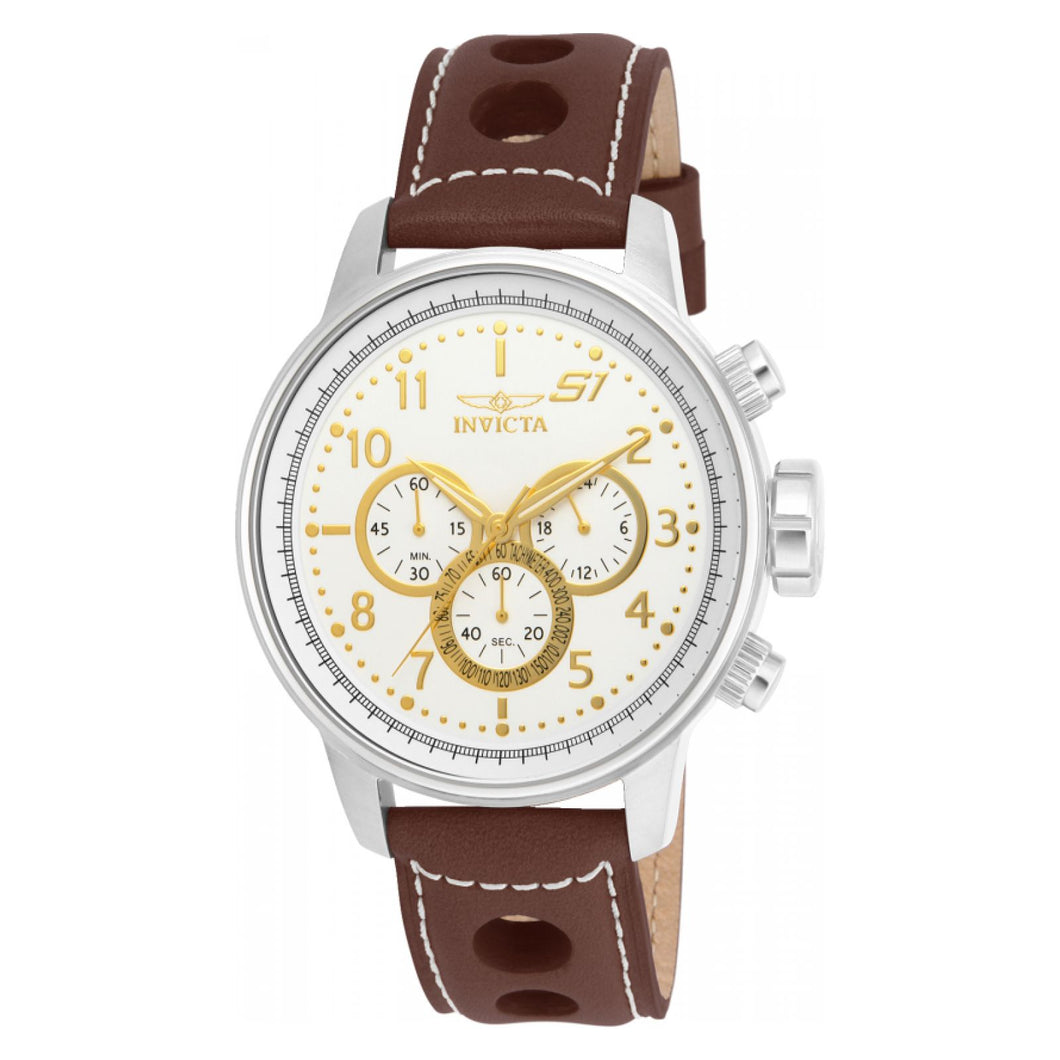 RELOJ CLÁSICO PARA HOMBRE INVICTA S1 RALLY 16010 - BLANCO, MARRÓN