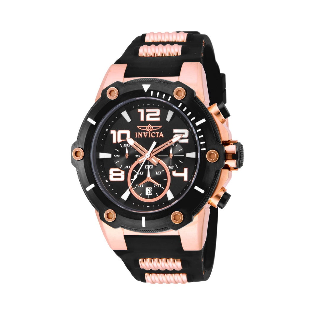 RELOJ  PARA HOMBRE INVICTA SPEEDWAY 17201 - NEGRO, ORO ROSA