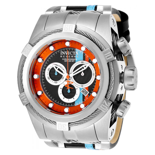 RELOJ CLÁSICO PARA HOMBRE INVICTA RESERVE 25424 - AZUL CLARO, NARANJA, NEGRO