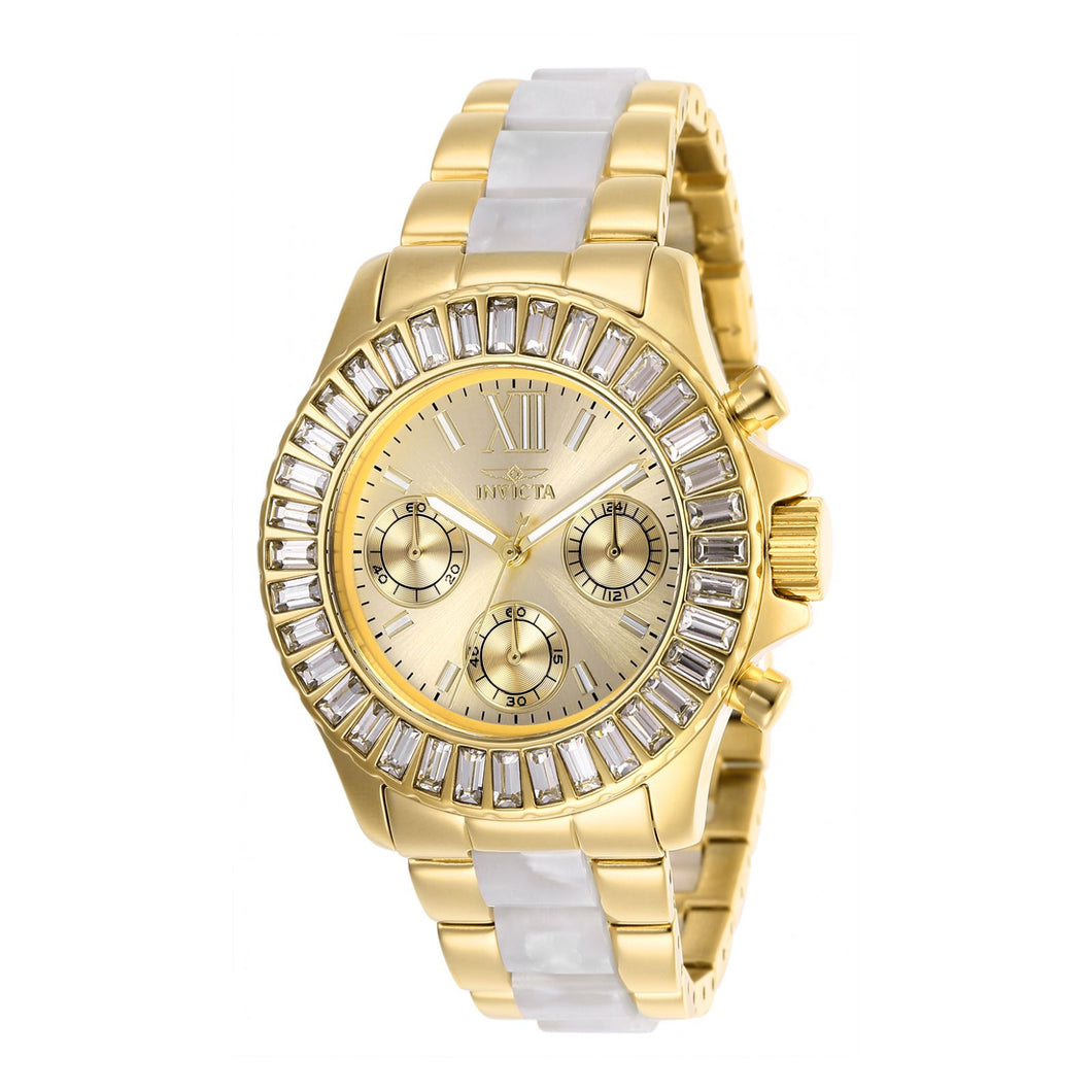 RELOJ  PARA MUJER INVICTA ANGEL 27299 - DORADO BLANCO