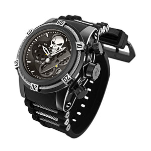 RELOJ PUNISHER PARA HOMBRE INVICTA MARVEL 27786 - "NEGRO, ACERO"