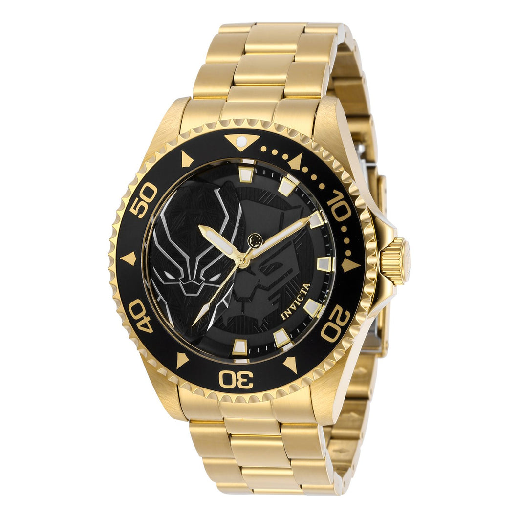 RELOJ PANTERA NEGRA PARA HOMBRE INVICTA MARVEL 29686 - DORADO