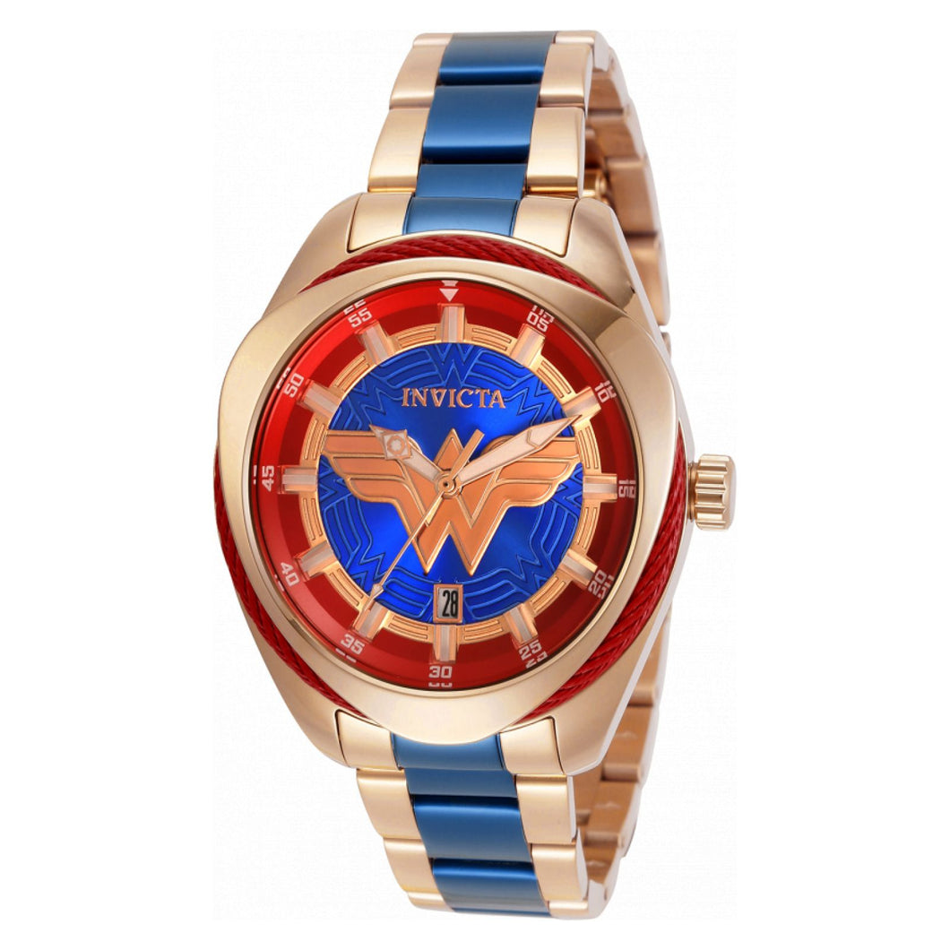 RELOJ MUJER MARAVILLA PARA MUJER INVICTA DC COMICS 31729 - AZUL, ROJO, ROSA ORO