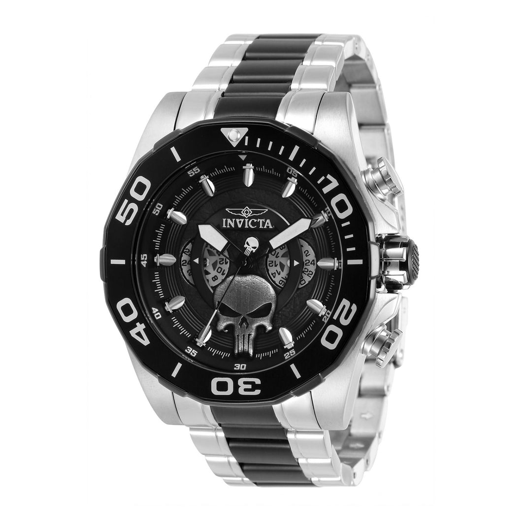 RELOJ PUNISHER PARA HOMBRE INVICTA MARVEL 33369 - ACERO NEGRO