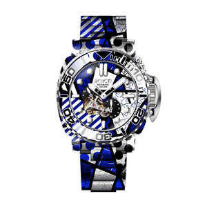 RELOJ  PARA HOMBRE INVICTA BRITTO 34361 - AZUL, BLANCO, NEGRO, ACERO