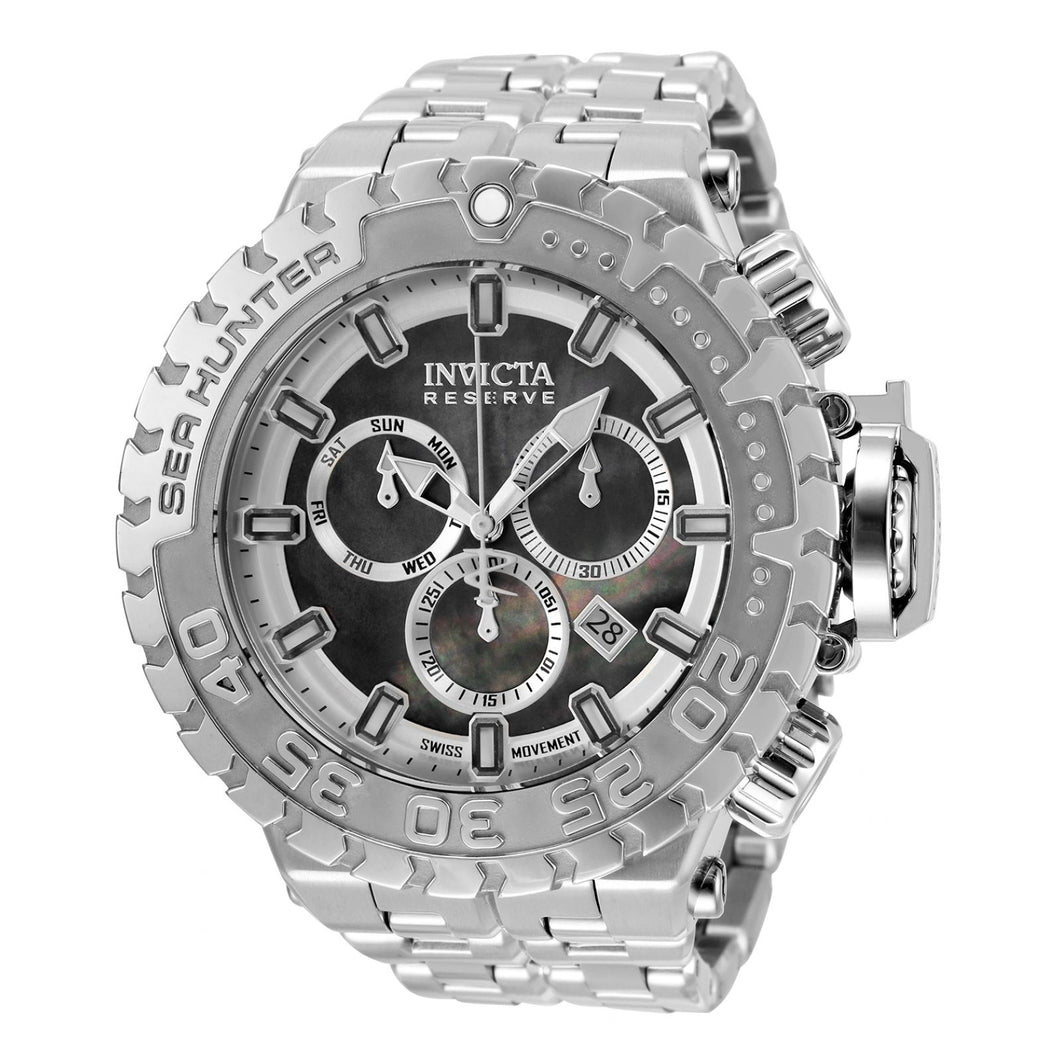 RELOJ  PARA HOMBRE INVICTA SEA HUNTER 34590 - NEGRO, PLATA