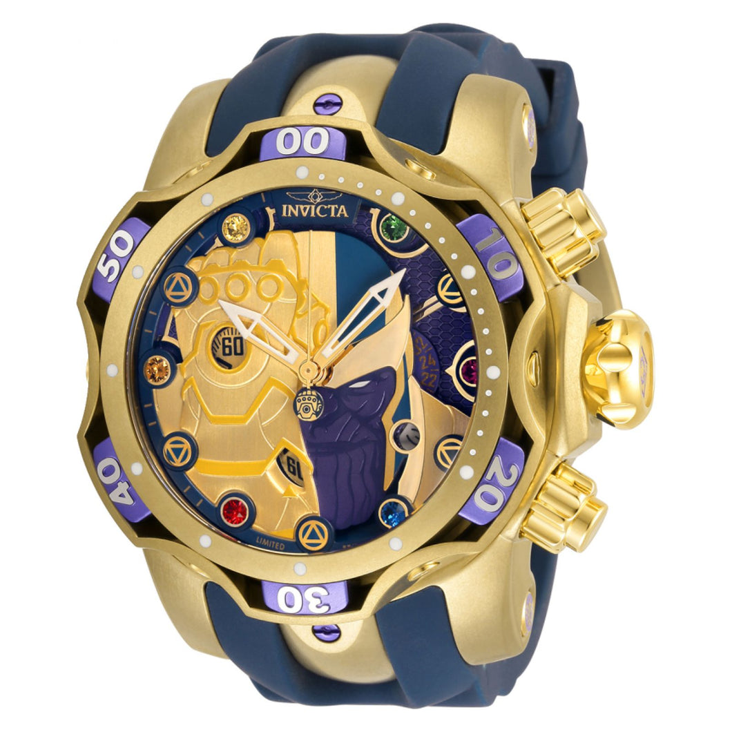 RELOJ THANOS PARA HOMBRE INVICTA MARVEL 34848 - AZUL MARINO, MORADO, DORADO