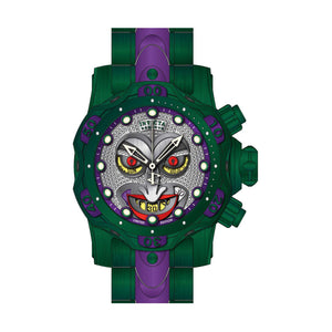 RELOJ BUFÓN PARA HOMBRE INVICTA DC COMICS 34965 - ROJO, VERDE, PÚRPURA, ANTIGUO PLATA, PAVE