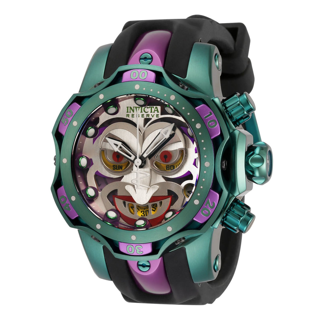 RELOJ BUFÓN PARA MUJER INVICTA DC COMICS 35063 - ROJO, VERDE, PÚRPURA, ANTIGUO PLATA, TITANIO, AMARILLO