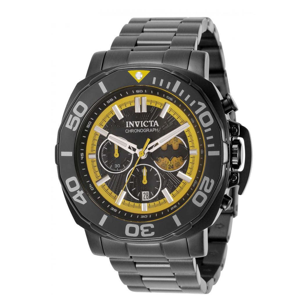 RELOJ BATMAN PARA HOMBRE INVICTA DC COMICS 35076 - NEGRO, AMARILLO, BLANCO