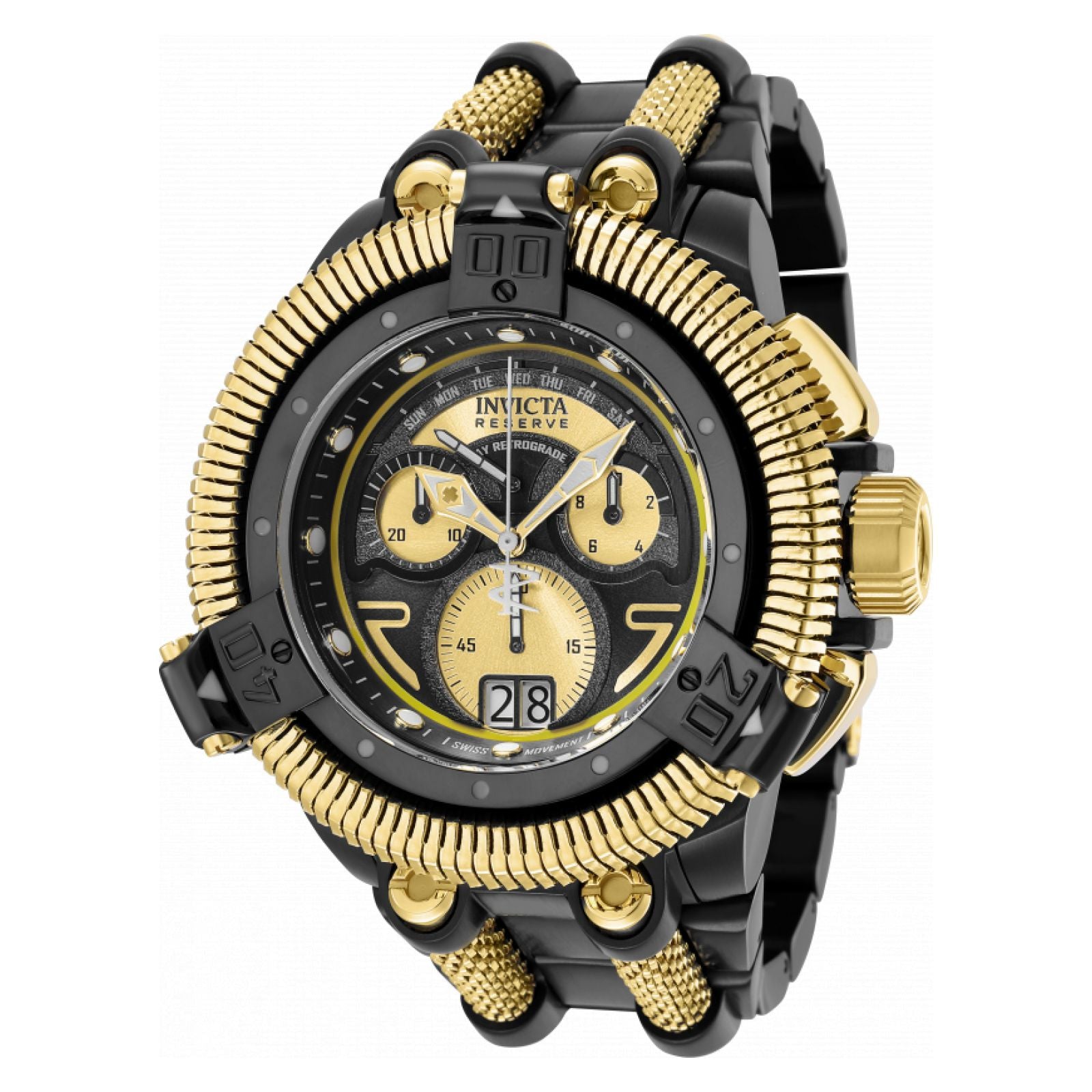 RELOJ  PARA HOMBRE INVICTA KING PYTHON 35223 - ORO NEGRO