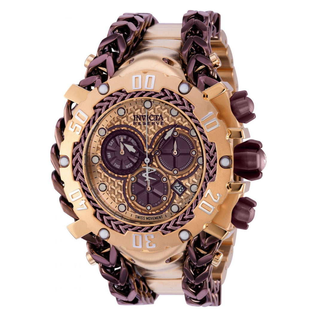 RELOJ  PARA HOMBRE INVICTA GLADIATOR 36620 - ORO ROSA, MARRÓN