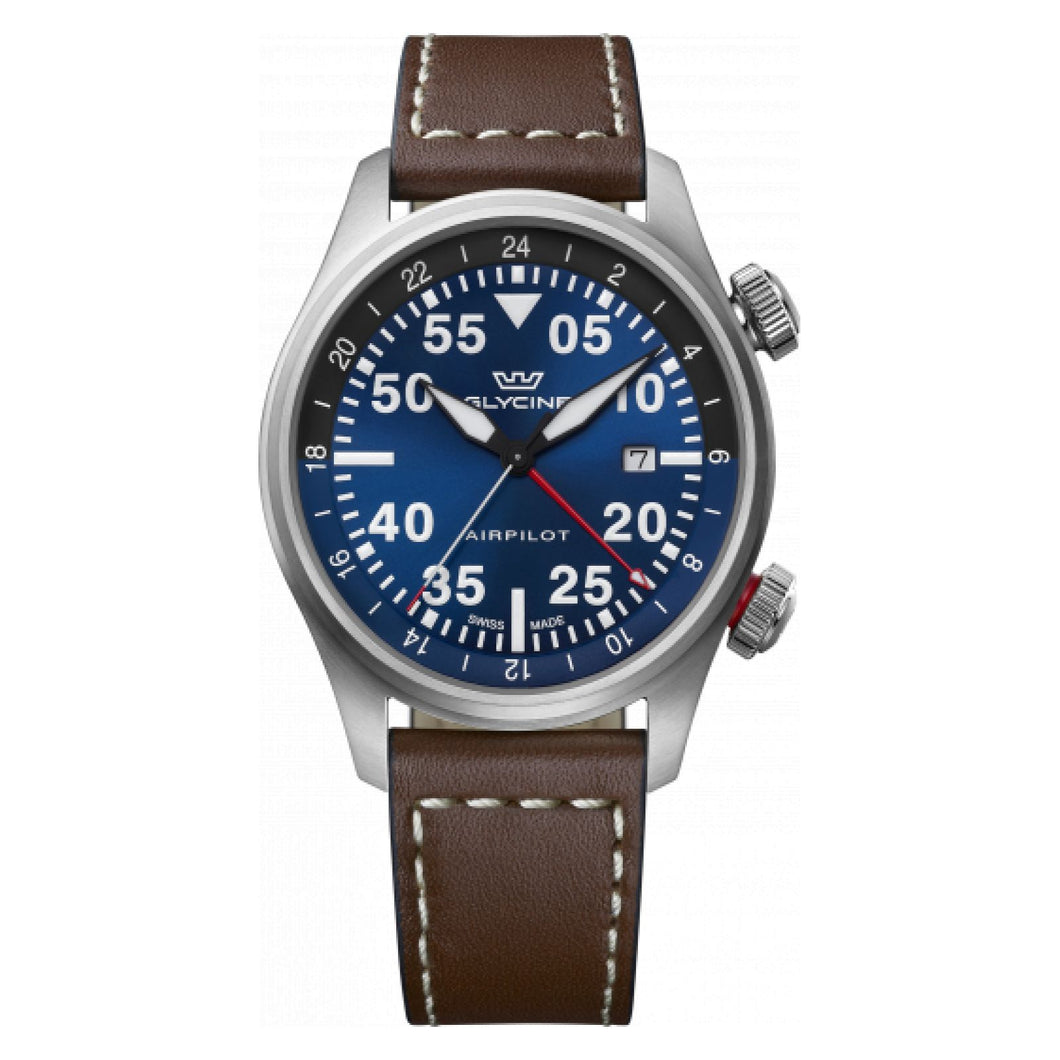 RELOJ CLÁSICO PARA HOMBRE GLYCINE AIRPILOT GL0351 - MARRÓN