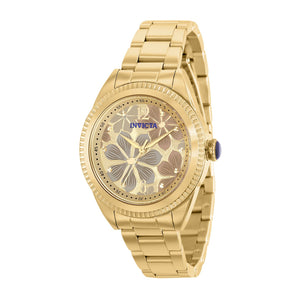 RELOJ  PARA MUJER INVICTA WILDFLOWER 37123 - CHAMPÁN, BLANCO, ROSA