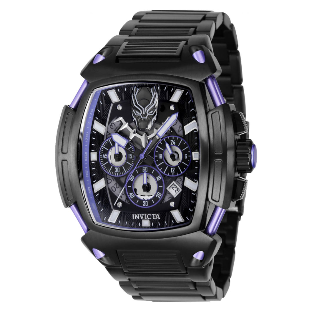 RELOJ PANTERA NEGRA PARA HOMBRE INVICTA MARVEL 37619 - PÚRPURA, NEGRO