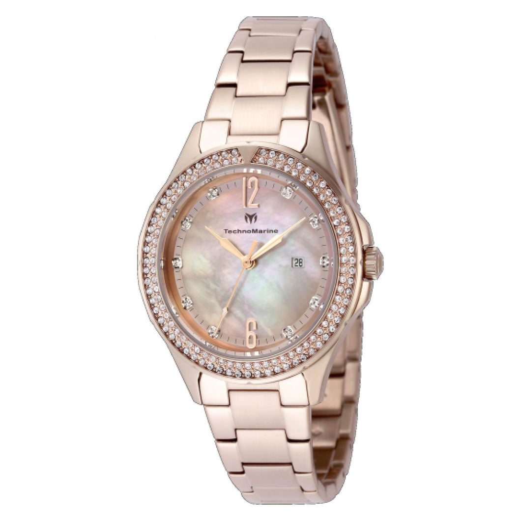 RELOJ  PARA MUJER TECHNOMARINE LUNA TM-826009 - ORO ROSA