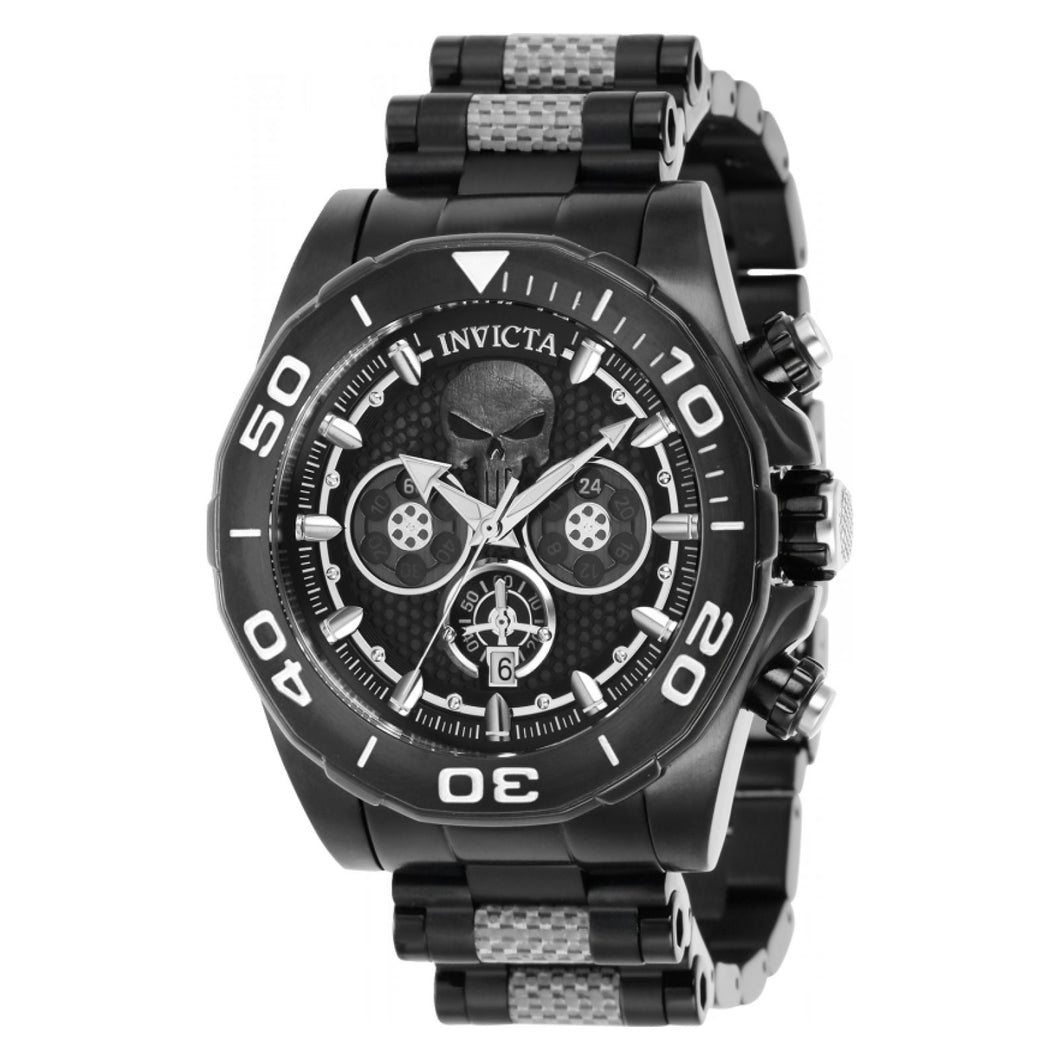 RELOJ PUNISHER PARA HOMBRE INVICTA MARVEL 37684 - NEGRO