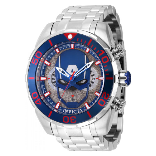 RELOJ CAPITÁN AMÉRICA PARA HOMBRE INVICTA MARVEL 43052 - ACERO