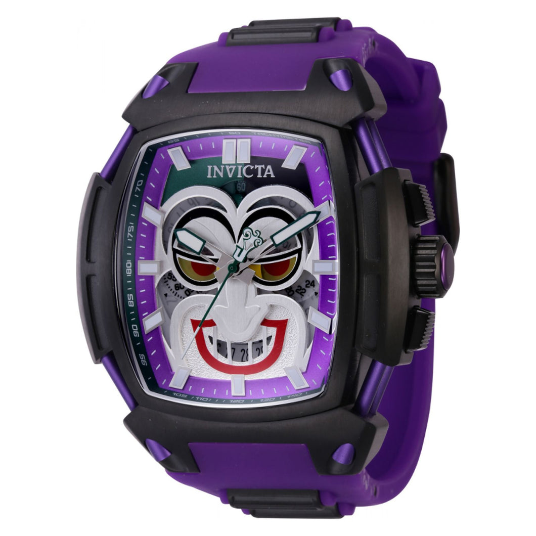 RELOJ BUFÓN PARA HOMBRE INVICTA DC COMICS 43734 - PÚRPURA, NEGRO