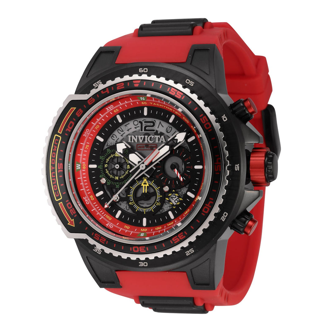 RELOJ DEPORTIVO PARA HOMBRE INVICTA AVIATOR 44344 - NEGRO ROJO