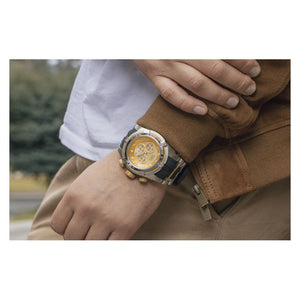 RELOJ DEPORTIVO PARA HOMBRE INVICTA BOLT 46468 - NEGRO, ORO, ACERO