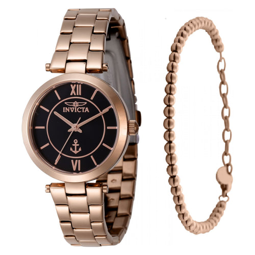 SET RELOJ + PULSERA  PARA MUJER INVICTA OCEAN VOYAGE 47263 - ORO ROSA
