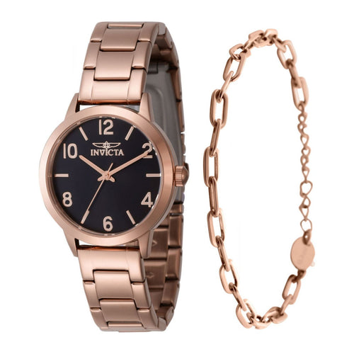 SET RELOJ + PULSERA PARA MUJER INVICTA WILDFLOWER 47272 - ORO ROSA