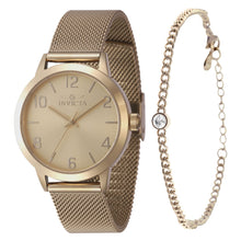 Cargar imagen en el visor de la galería, SET RELOJ + PULSERA PARA MUJER INVICTA WILDFLOWER 47275 - ORO