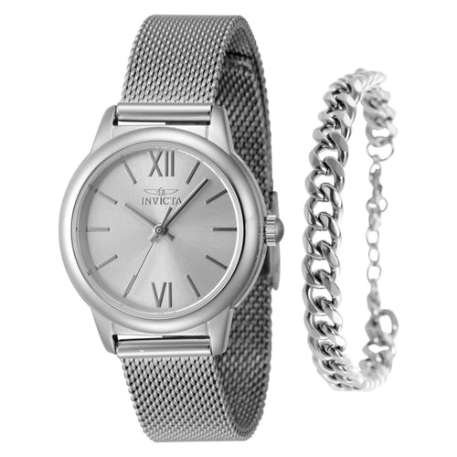 SET RELOJ + PULSERA PARA MUJER INVICTA ANGEL 48249 - ACERO