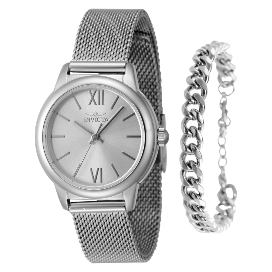 SET RELOJ + PULSERA PARA MUJER INVICTA ANGEL 48249 - ACERO
