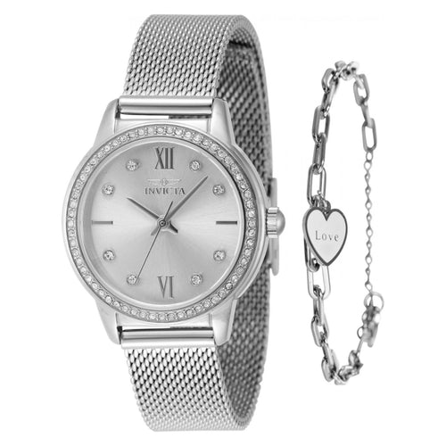 SET RELOJ + PULSERA  PARA MUJER INVICTA ANGEL 48252 - ACERO