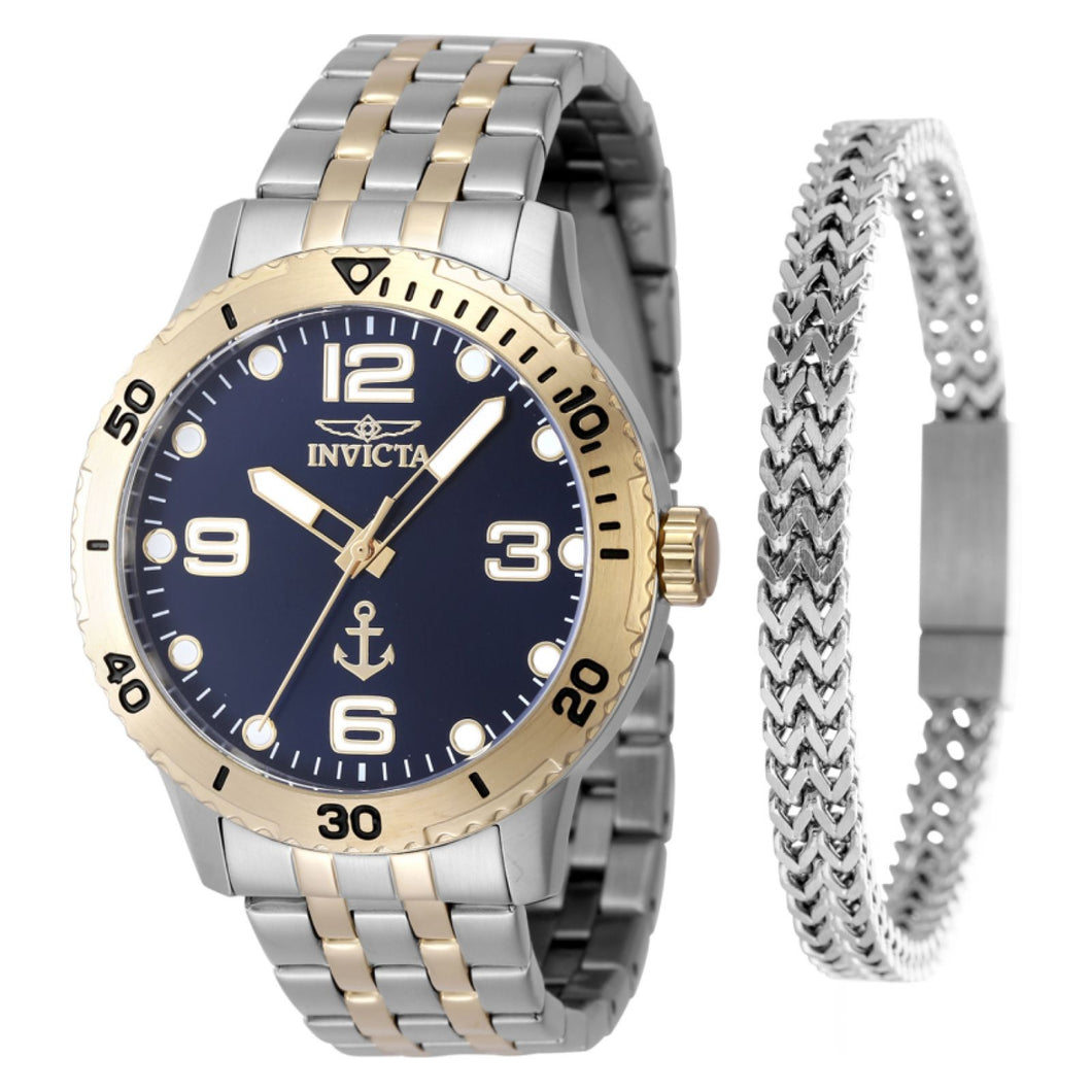 SET RELOJ + PULSERA PARA HOMBRE INVICTA OCEAN VOYAGE 48269 - ORO, ACERO