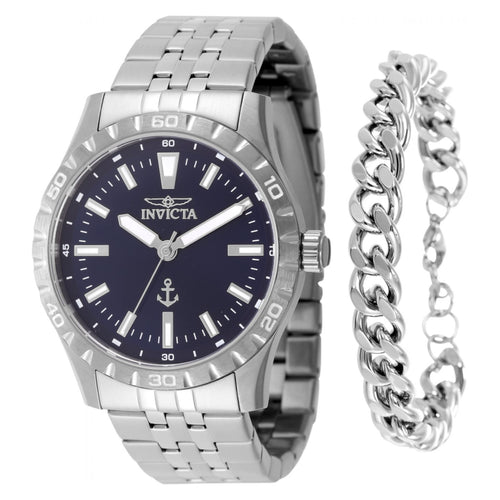 SET RELOJ + PULSERA  PARA HOMBRE INVICTA OCEAN VOYAGE 48273 - ACERO